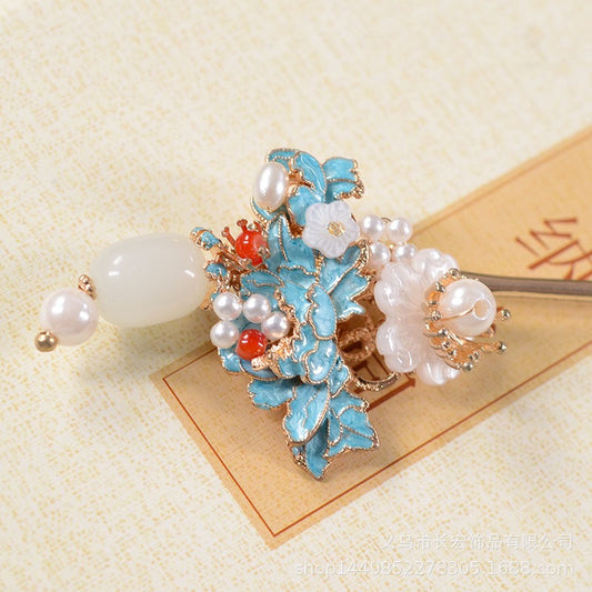 Bridalore Oriental Palace Enamel Hairpin