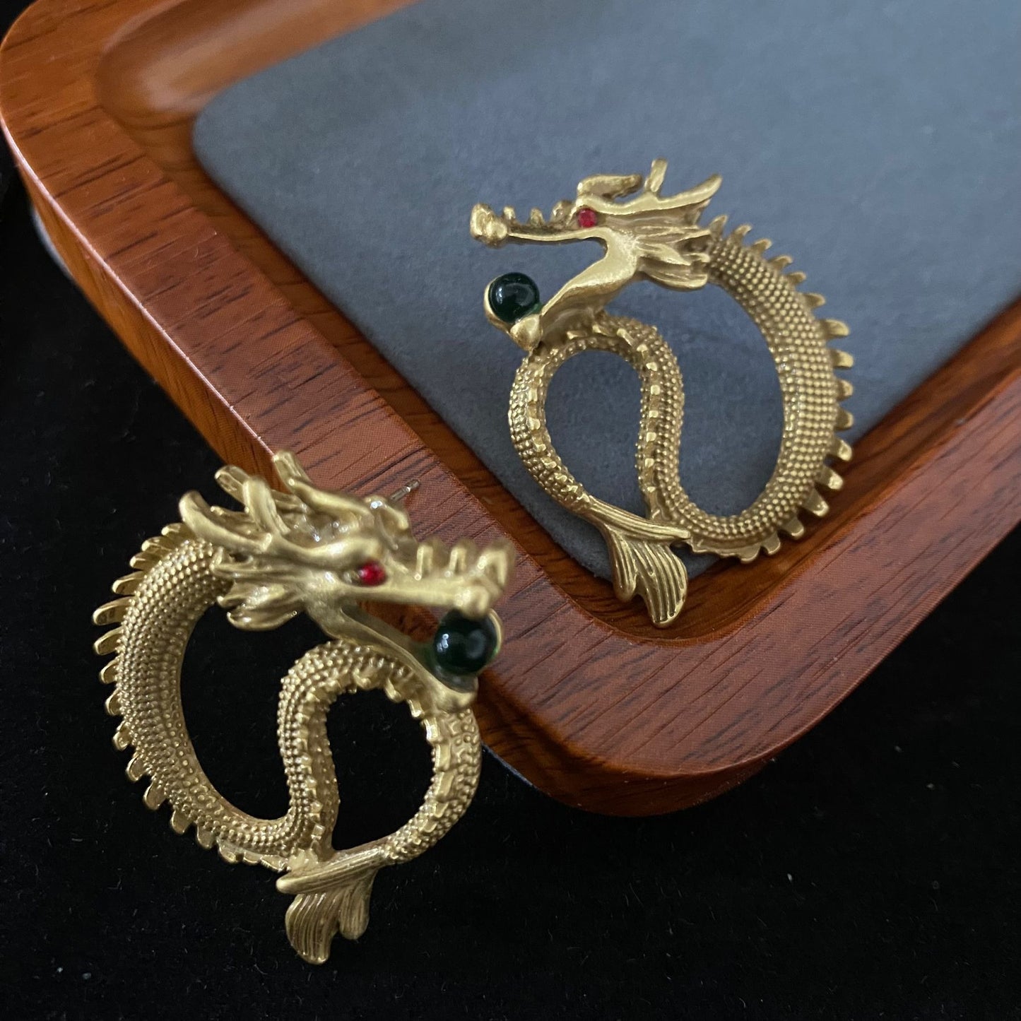 Bridalore Oriental Chinese Dragon Earrings