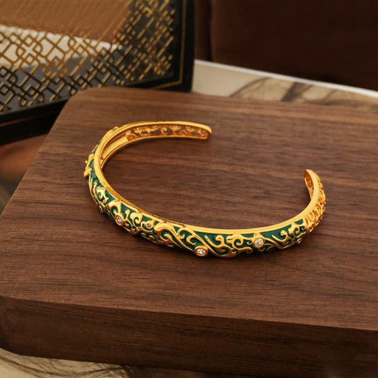 Bridalore Oriental Palace Carved Bracelet