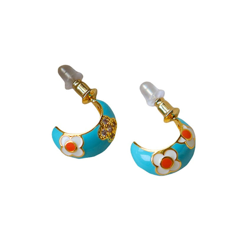 Bridalore Oriental Colorful Zircon Earrings