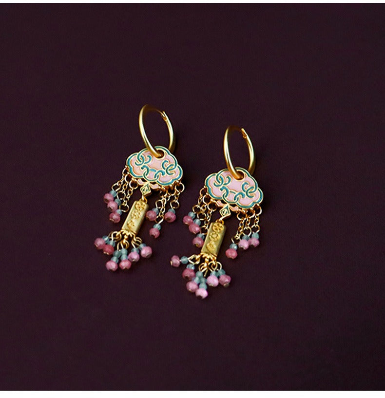 Bridalore Oriental Colorful Ruyi Earrings