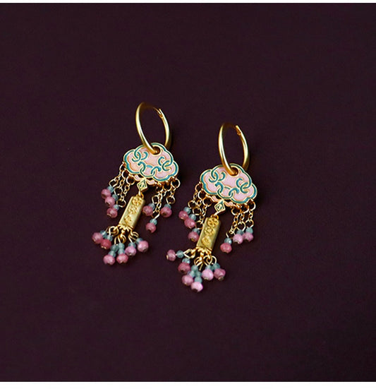 Bridalore Oriental Colorful Ruyi Earrings